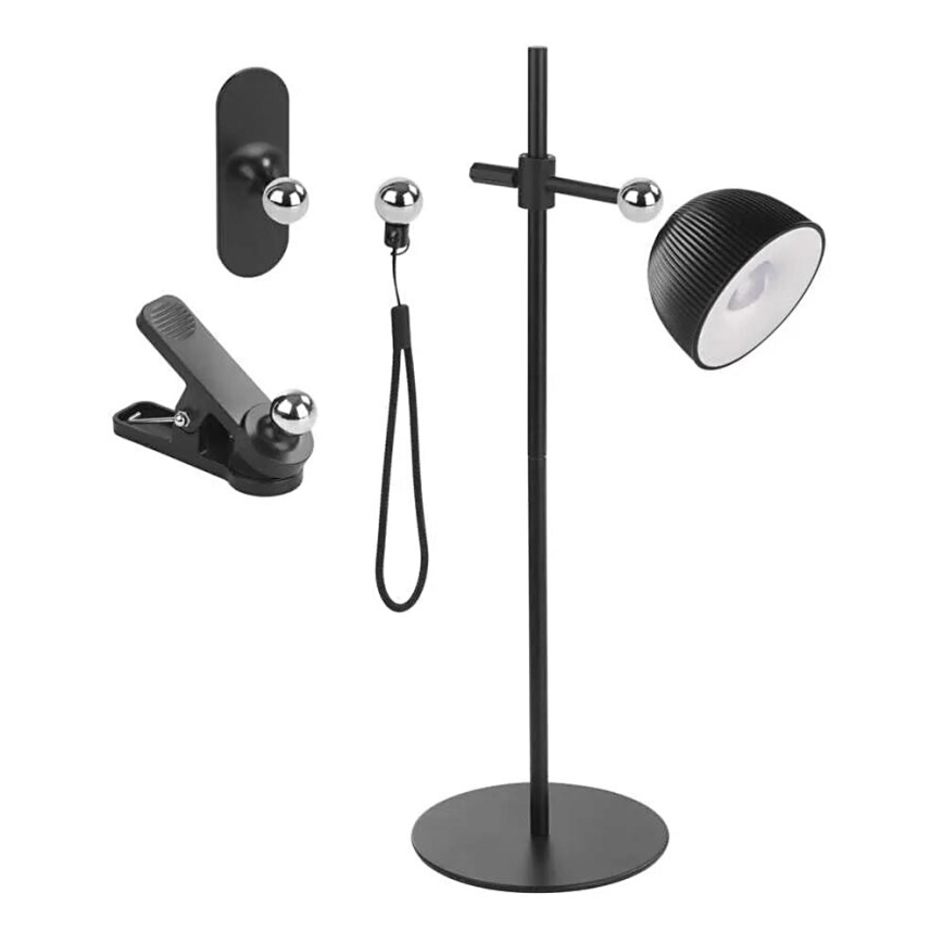 LED bordlampe dæmpbar og genopladelig magnetisk 4-i-1 LED/4,2W/3,7V 4000K 1200mAh sort