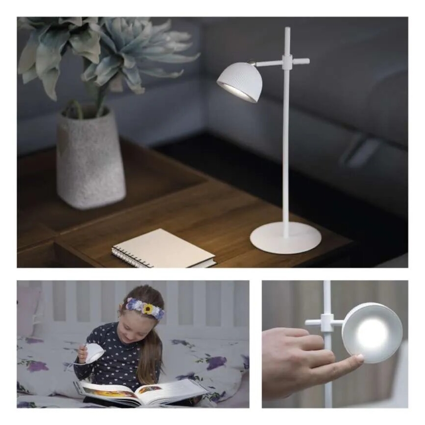 LED Bordlampe dæmpbar og genopladelig magnetisk 4-i-1 LED/4,2W/3,7V 4000K 1200mAh hvid