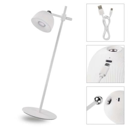 LED Bordlampe dæmpbar og genopladelig magnetisk 4-i-1 LED/4,2W/3,7V 4000K 1200mAh hvid