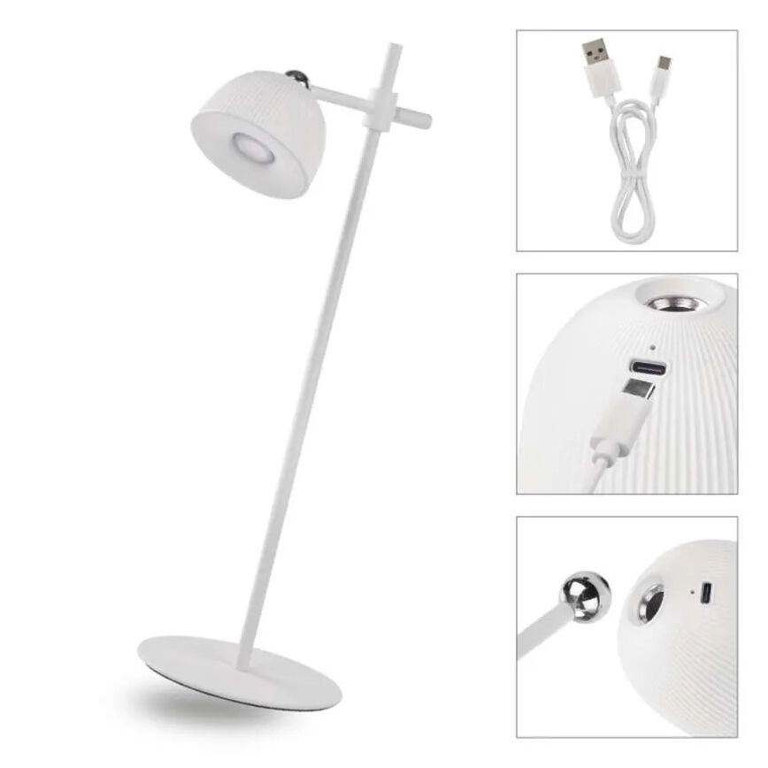LED Bordlampe dæmpbar og genopladelig magnetisk 4-i-1 LED/4,2W/3,7V 4000K 1200mAh hvid