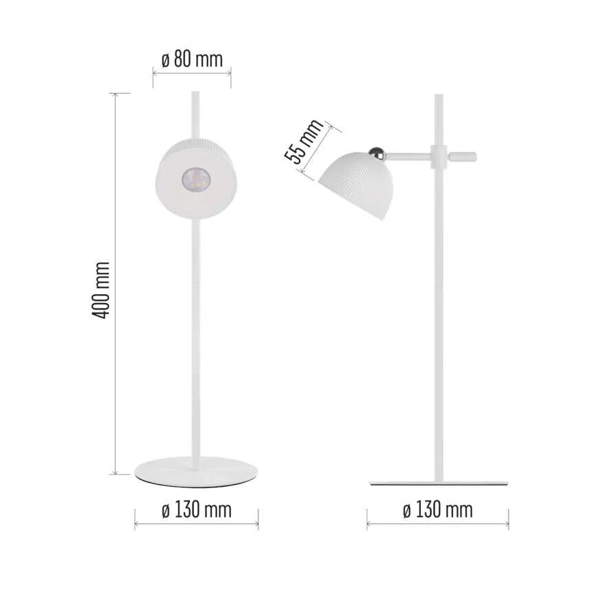 LED Bordlampe dæmpbar og genopladelig magnetisk 4-i-1 LED/4,2W/3,7V 4000K 1200mAh hvid