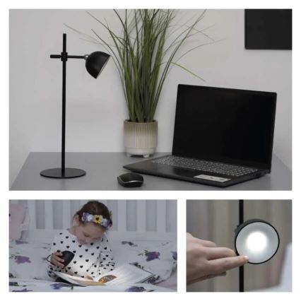 LED bordlampe dæmpbar og genopladelig magnetisk 4-i-1 LED/4,2W/3,7V 4000K 1200mAh sort