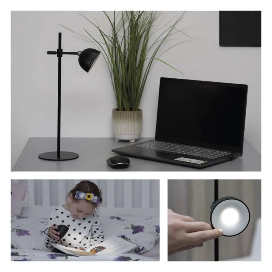 LED bordlampe dæmpbar og genopladelig magnetisk 4-i-1 LED/4,2W/3,7V 4000K 1200mAh sort