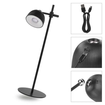 LED bordlampe dæmpbar og genopladelig magnetisk 4-i-1 LED/4,2W/3,7V 4000K 1200mAh sort