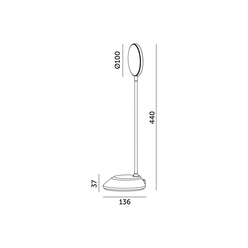 LED Bordlampe dæmpbar og genopladelig VISUA LED/5W/5V 3000-5000K 1200 mAh blå