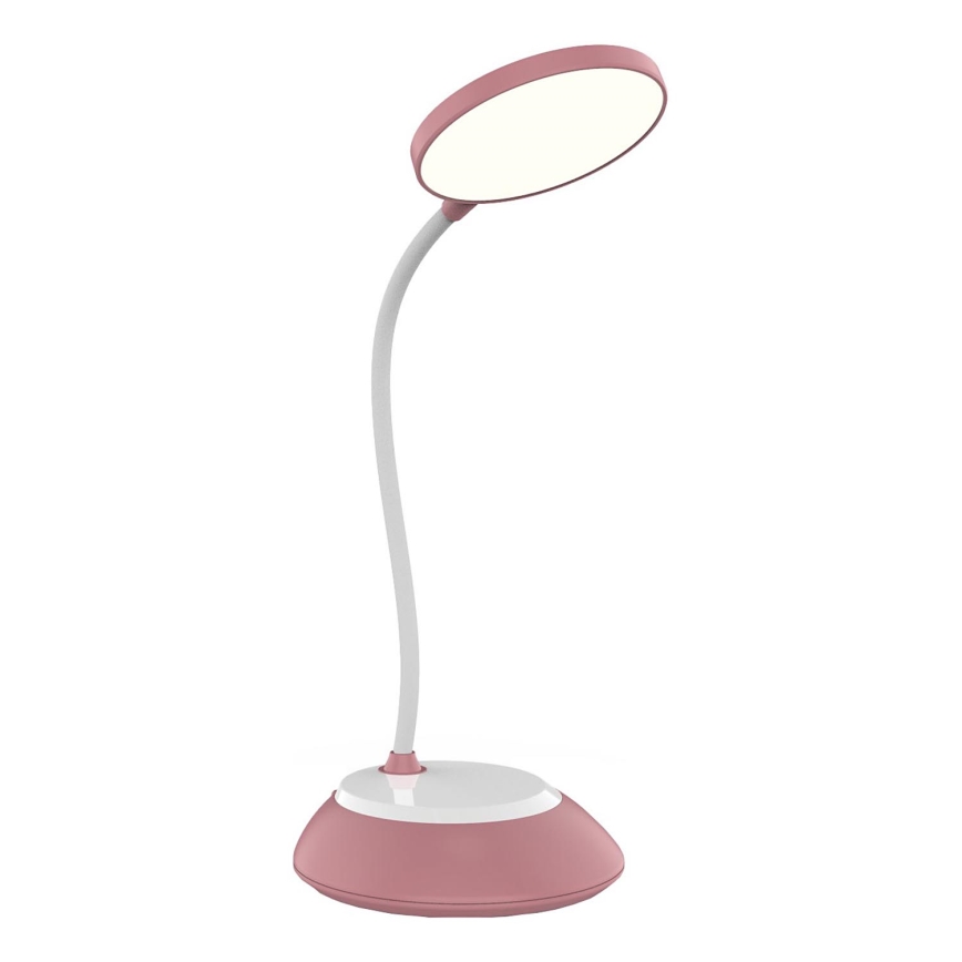 LED bordlampe dæmpbar og genopladelig VISUA LED/5W/5V 3000-5000K 1200 mAh lyserød