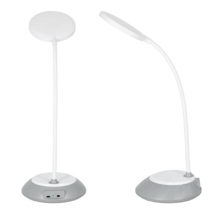 LED bordlampe dæmpbar og genopladelig VISUA LED/5W/5V 3000-5000K 1200 mAh grå