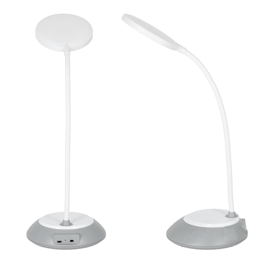 LED bordlampe dæmpbar og genopladelig VISUA LED/5W/5V 3000-5000K 1200 mAh grå