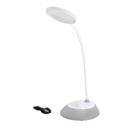 LED bordlampe dæmpbar og genopladelig VISUA LED/5W/5V 3000-5000K 1200 mAh grå