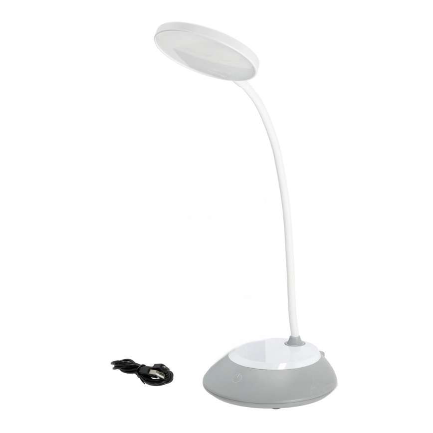 LED bordlampe dæmpbar og genopladelig VISUA LED/5W/5V 3000-5000K 1200 mAh grå
