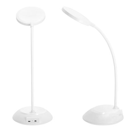 LED Bordlampe dæmpbar og genopladelig VISUA LED/5W/5V 3000-5000K 1200 mAh hvid