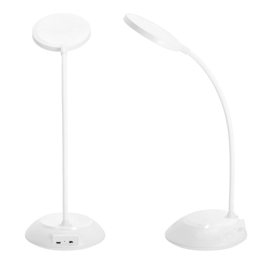 LED Bordlampe dæmpbar og genopladelig VISUA LED/5W/5V 3000-5000K 1200 mAh hvid