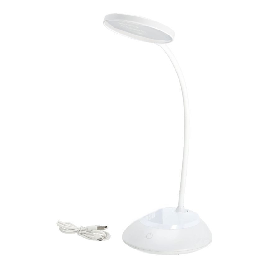 LED Bordlampe dæmpbar og genopladelig VISUA LED/5W/5V 3000-5000K 1200 mAh hvid