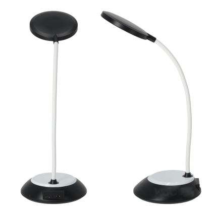 LED bordlampe dæmpbar og genopladelig VISUA LED/5W/5V 3000-5000K 1200 mAh sort