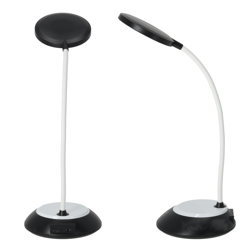 LED bordlampe dæmpbar og genopladelig VISUA LED/5W/5V 3000-5000K 1200 mAh sort