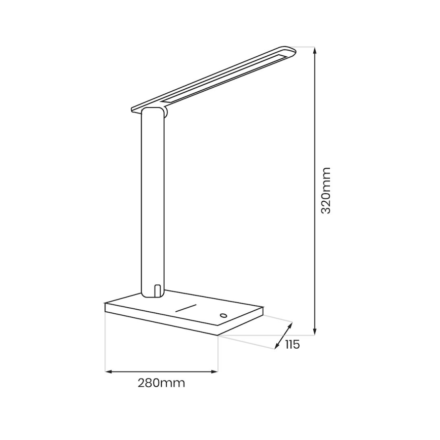 LED bordlampe dæmpbar POST LED/5W/5V 3000-6500K sort