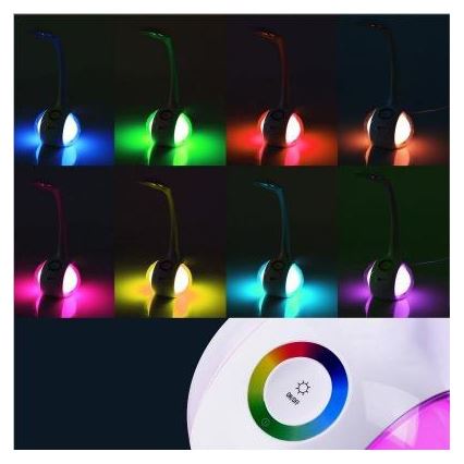 LED bordlampe dæmpbar RGB LED/7W/230V hvid