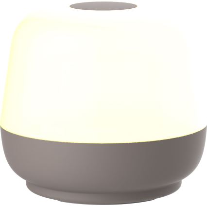LED Dæmpbar touch-funktion udendørs bordlampe SAMBA LED/1,2W/5V USB 1200 mAh IP44 grå