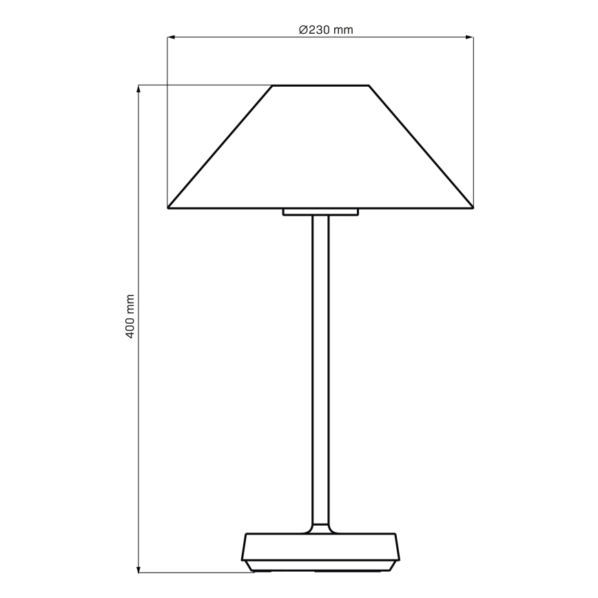 LED Dæmpbar touch-funktion udendørs bordlampe SERENGETI LED/3,4W/5V USB 3600 mAh IP44 sort