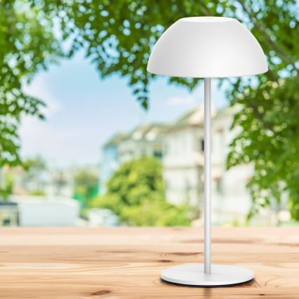 LED Dæmpbar touch-funktion udendørs bordlampe TANZANIA LED/1,8W/5V USB 1800 mAh IP44 hvid