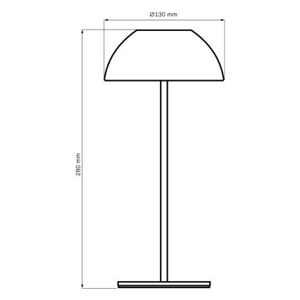 LED Dæmpbar touch-funktion udendørs bordlampe TANZANIA LED/1,8W/5V USB 1800 mAh IP44 lyserød