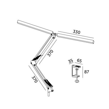 LED bordlampe dæmpbar TENUIX DUO 2xLED/14W/230V 3000-6000K hvid