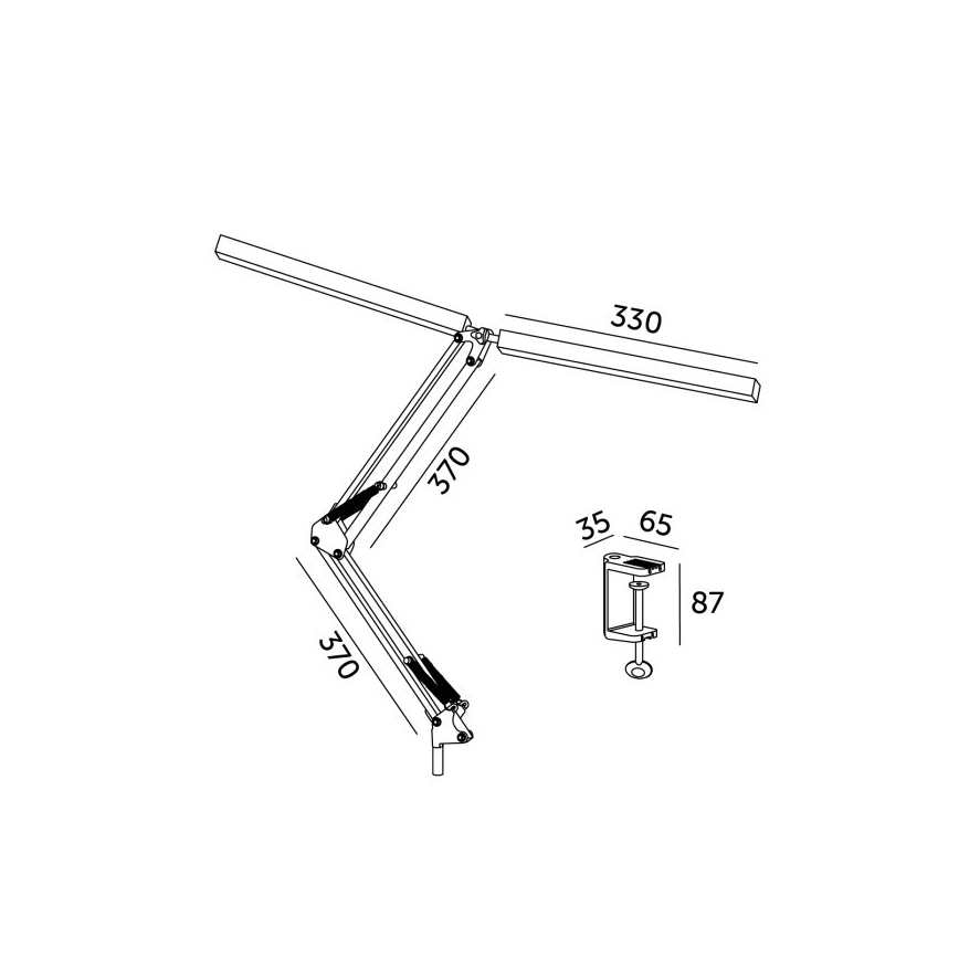 LED bordlampe dæmpbar TENUIX DUO 2xLED/14W/230V 3000-6000K hvid