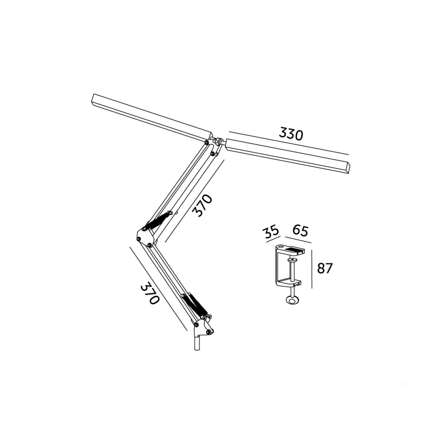 LED bordlampe dæmpbar TENUIX DUO 2xLED/14W/230V 3000-6000K