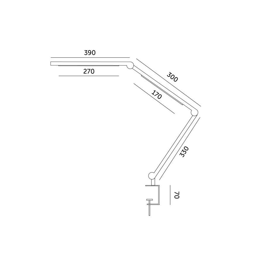 LED bordlampe dæmpbar TENUIX FOLD LED/20W/230V 3000-6500K sort