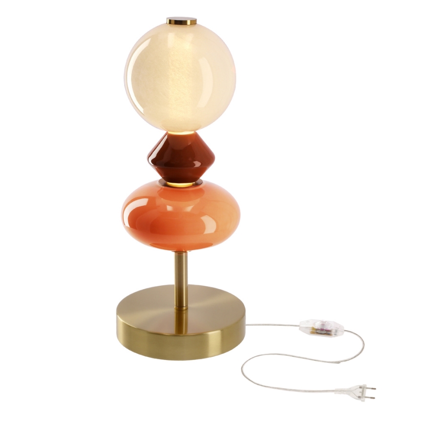 LED Bordlampe FLORES LED/10W/230V guld/orange/brun