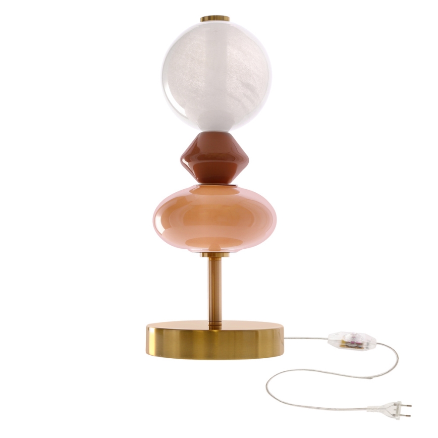 LED Bordlampe FLORES LED/10W/230V guld/orange/brun