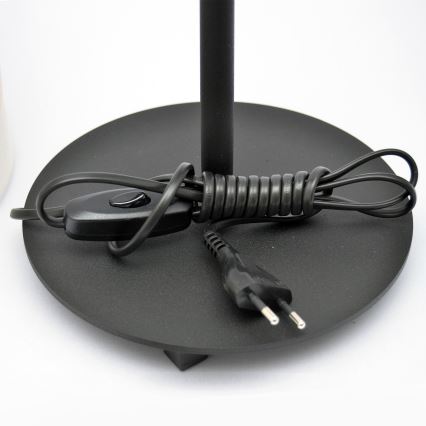 LED Bordlampe HELEN 1xE27/15W/230V cremefarvet/sort/gylden