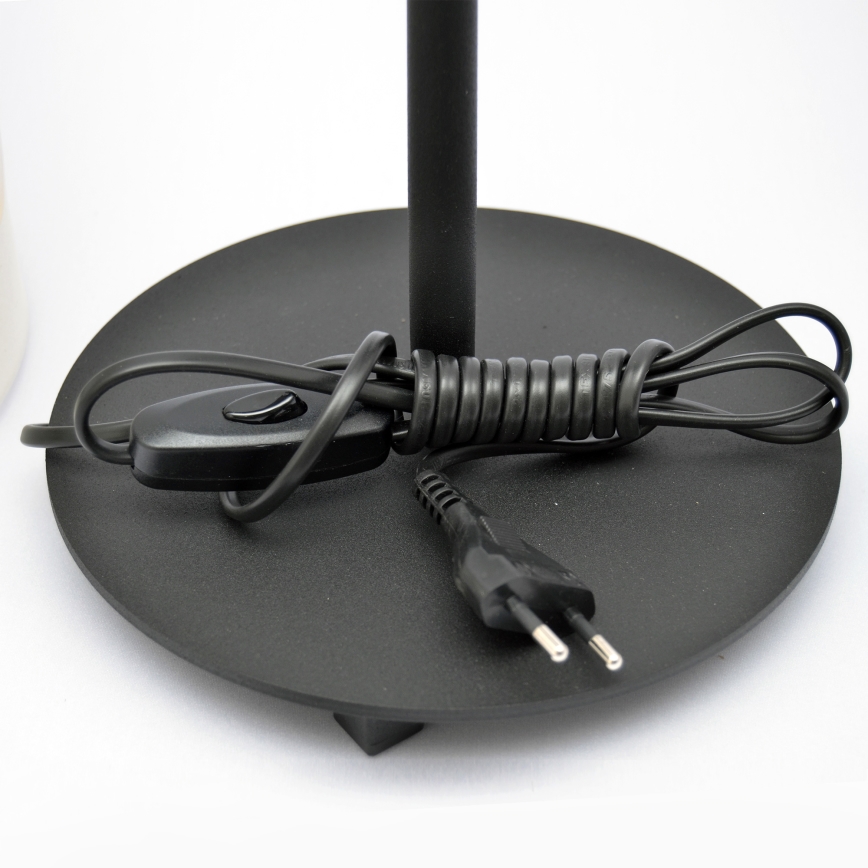 LED Bordlampe HELEN 1xE27/15W/230V cremefarvet/sort/gylden