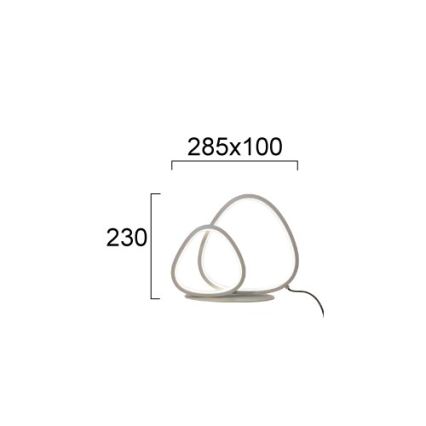 LED bordlampe HELIX LED/15W/230V sølv