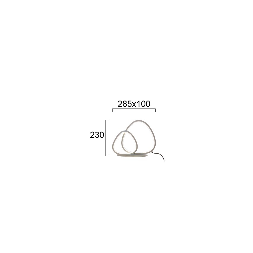 LED bordlampe HELIX LED/15W/230V sølv