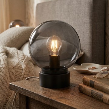 LED bordlampe JIMMY 1xE27/60W/230V antracit/røget sort