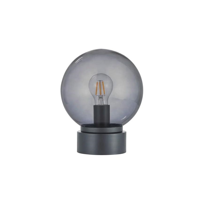 LED bordlampe JIMMY 1xE27/60W/230V antracit/røget sort