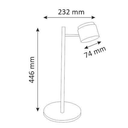 LED bordlampe KUBIK LED/4,2W/230V sort