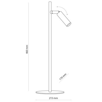 LED Bordlampe LAGOS 1xG9/6W/230V 4000K sort/guldfarvet