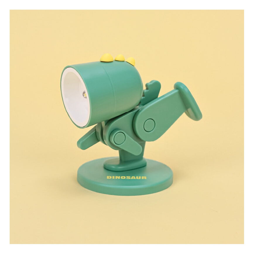 LED bordlampe LED/0,06W/3xLR41 grøn dinosaur