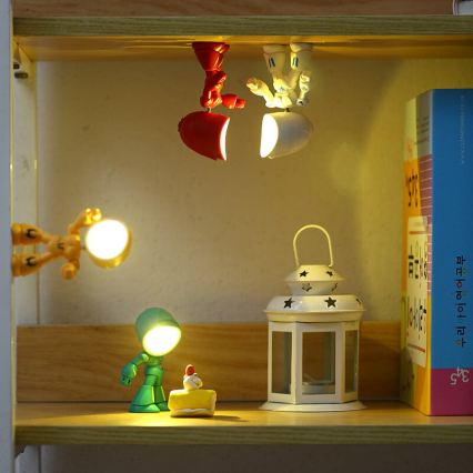 LED bordlampe LED/0,06W/3xLR41 robot gul
