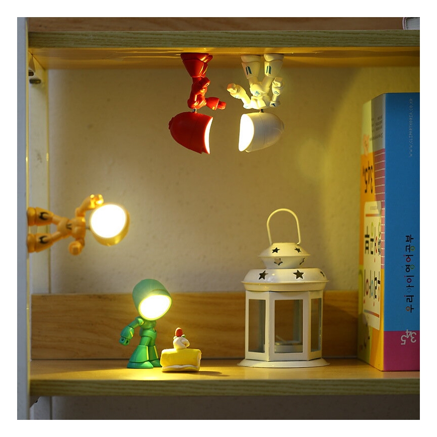 LED bordlampe LED/0,06W/3xLR41 robot rød