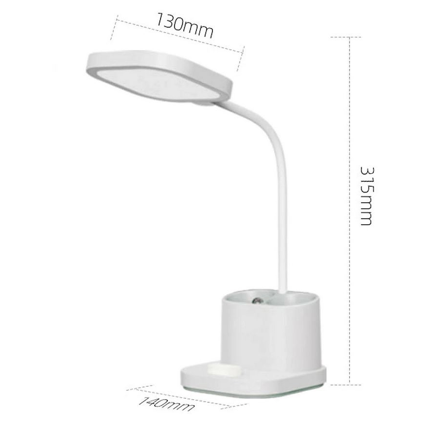 LED bordlampe m. opladningsfunktion + holder + powerbank LED/5W/5V 2400 mAh dæmpbar