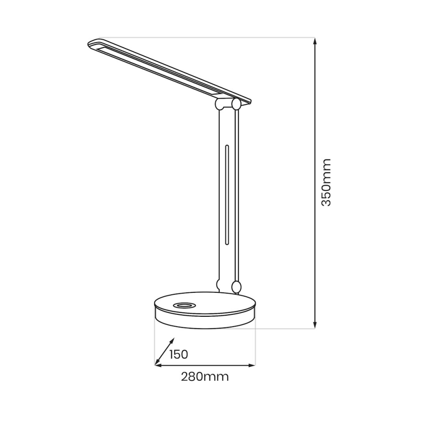 LED bordlampe m. RGBW-farver BRUNO LED/5W/5V 3000/4500/6000K hvid