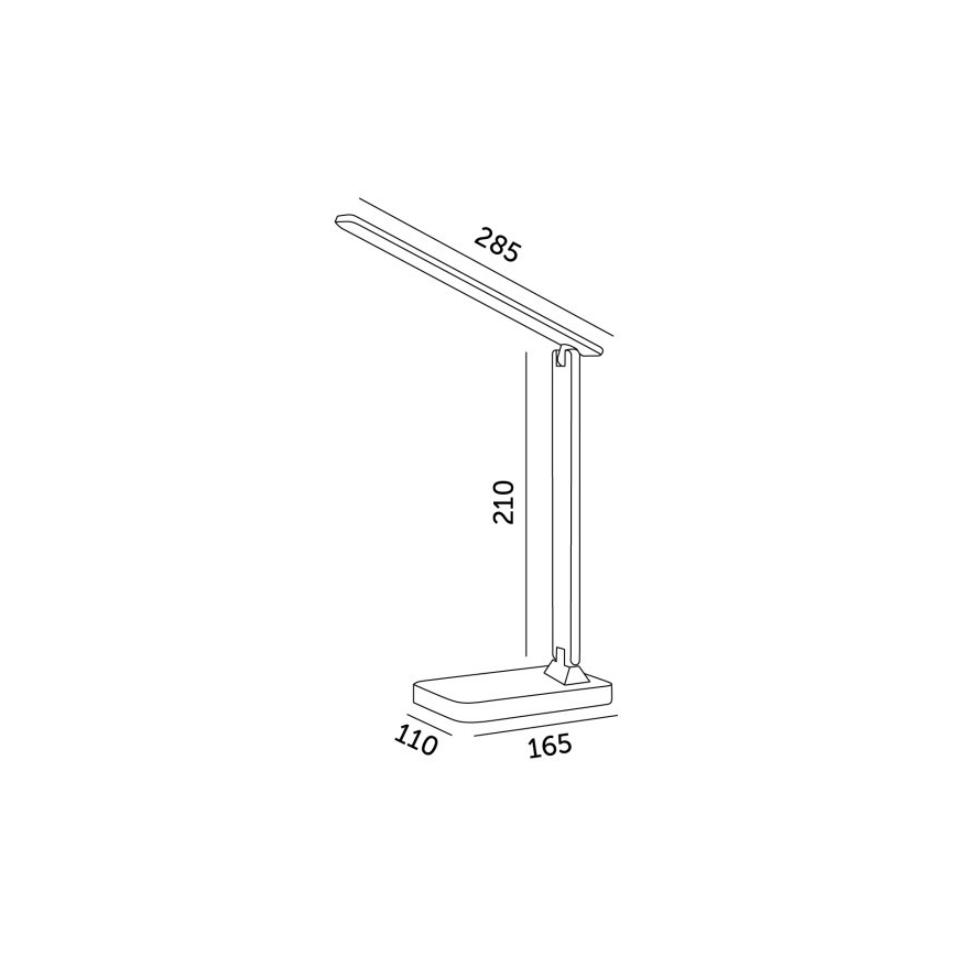 LED bordlampe m. RGBW-farver dæmpbar NOBLITE LED/7W/5V 3000/4000/6500K sort