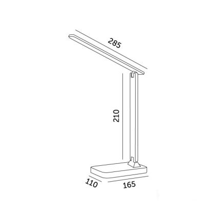 LED bordlampe m. RGBW-farver dæmpbar NOBLITE LED/7W/5V 3000/4000/6500K sort