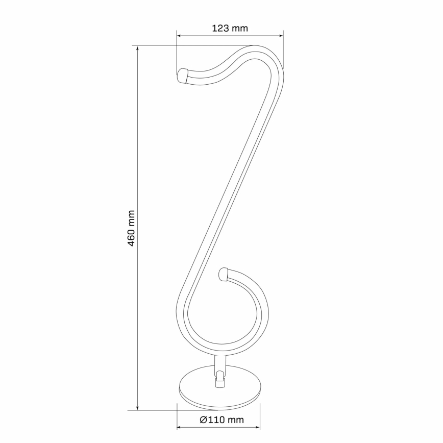 LED bordlampe m. RGBW-farver dæmpbar NUTKA LED/15W/5V sort + fjernbetjening