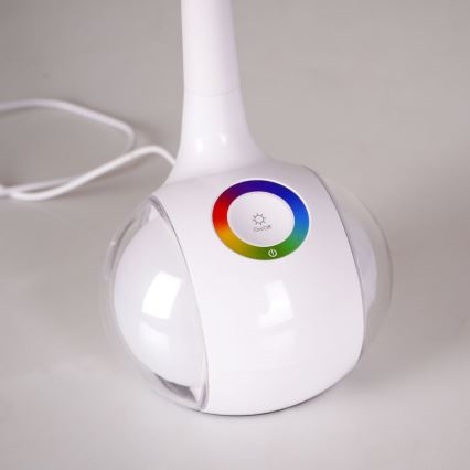 LED bordlampe m. RGBW-farver m. touch-funktion dæmpbar COSMOS LED/6,5W/230V hvid