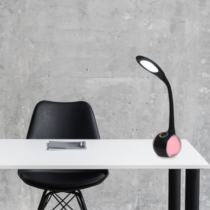 LED bordlampe m. RGBW-farver og touch-funktion dæmpbar COSMOS LED/6,5W/230V sort