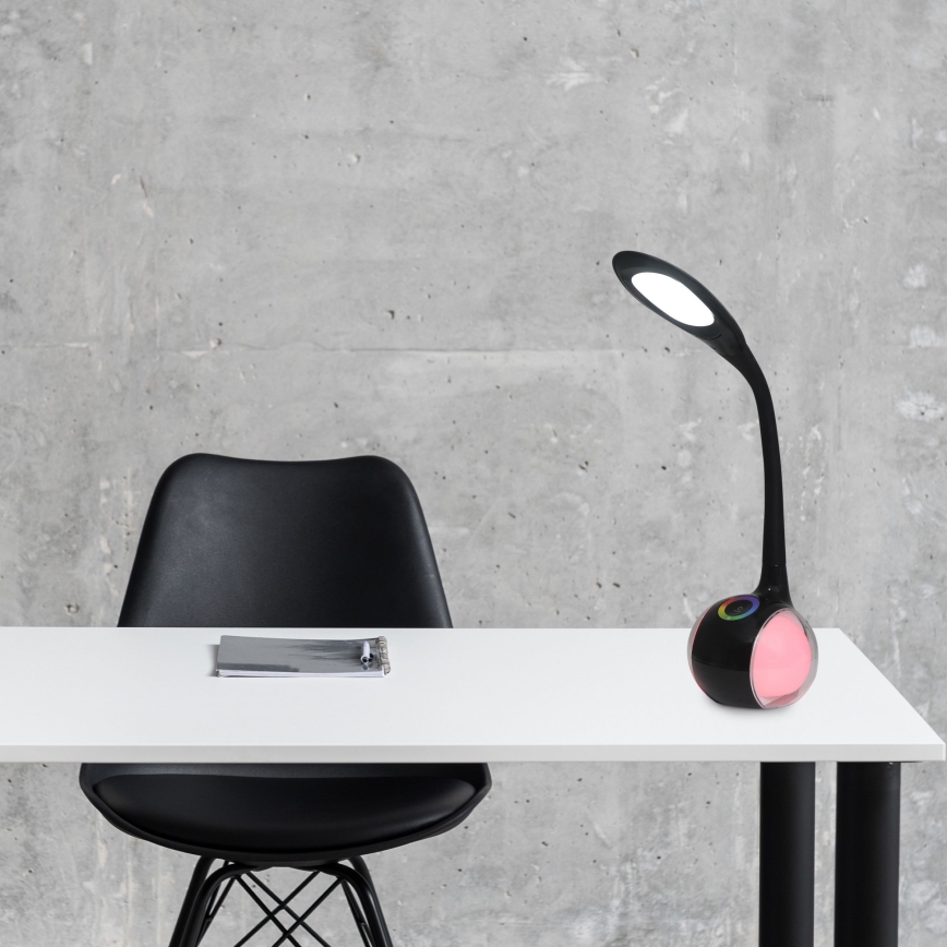 LED bordlampe m. RGBW-farver og touch-funktion dæmpbar COSMOS LED/6,5W/230V sort